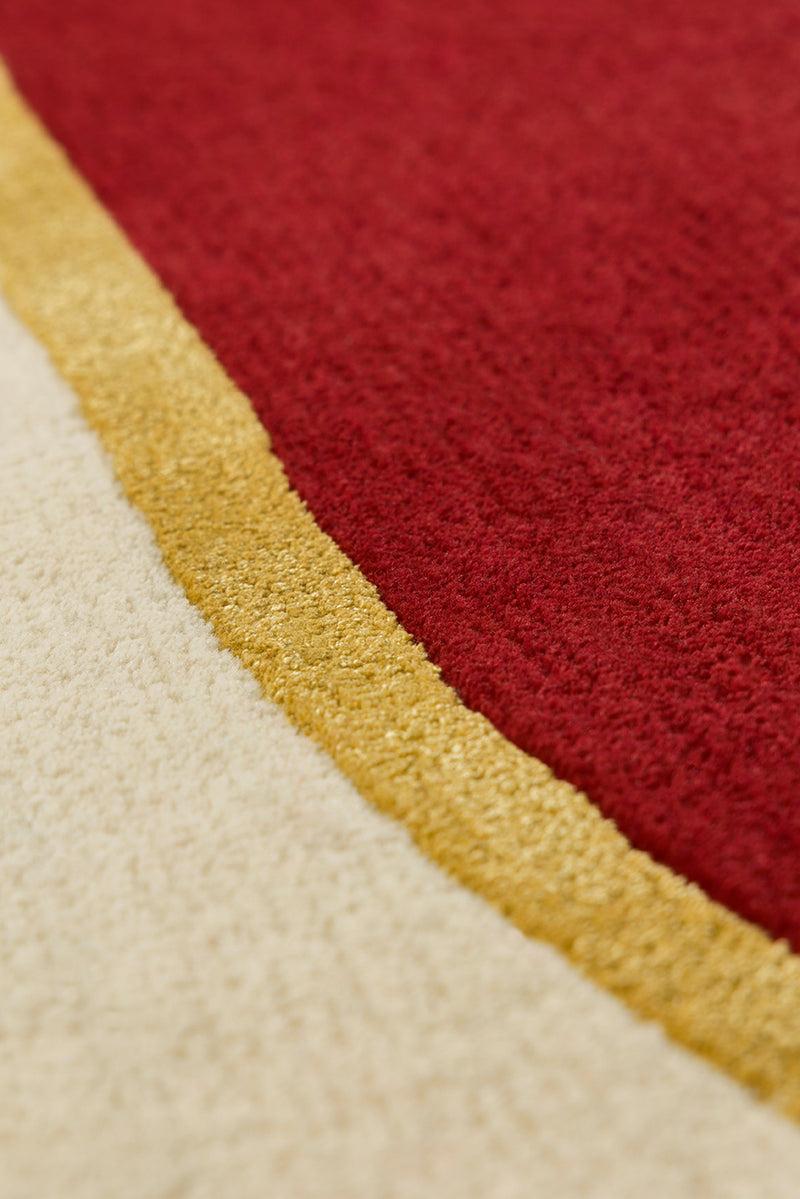 Toulemonde Bochart Persia Rubis Tapis Rouge En Laine Et Viscose