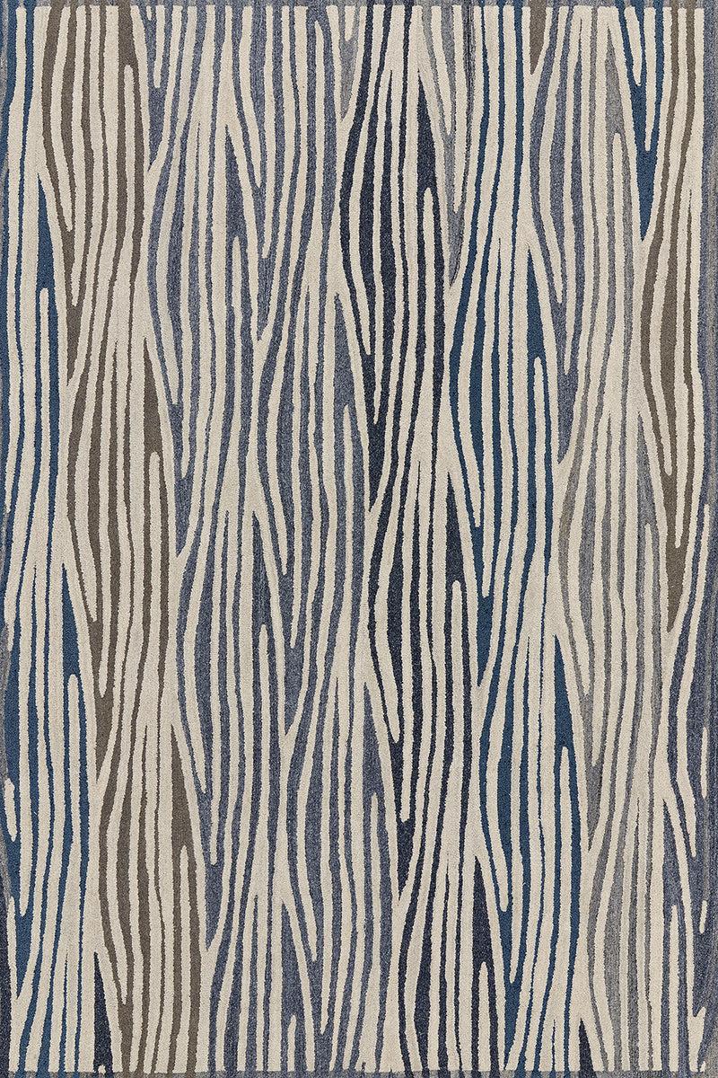 toulemonde bochart Petra Nuit Tapis bleu en PET recyclé