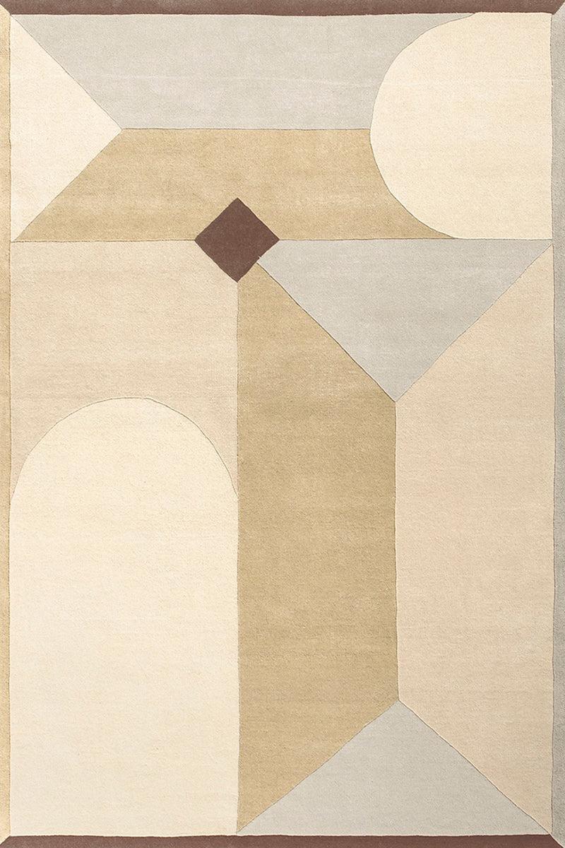 toulemonde bochart Piazza Beige Tapis beige en laine