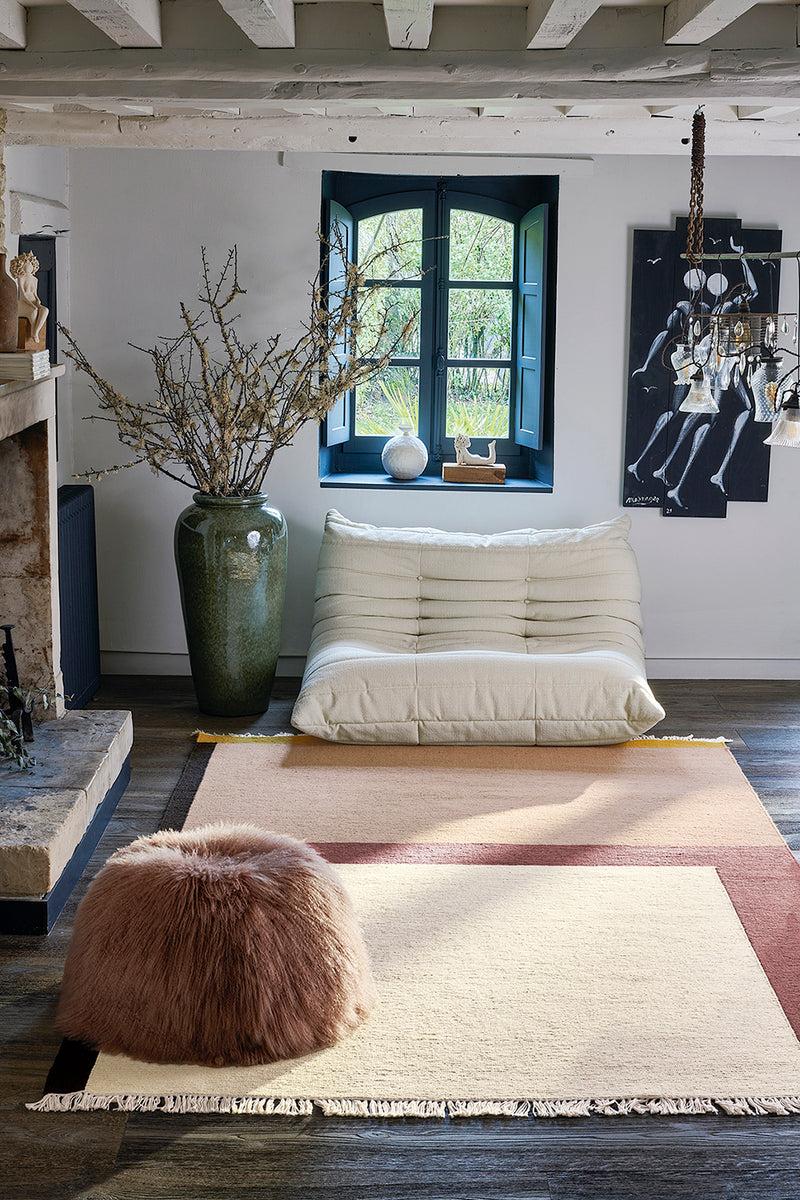 Toulemonde Bochart Piet Sable Tapis Beige En PET Polyester Recyclé