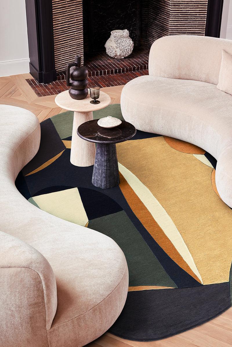 Toulemonde Bochart Polia Shape Automne Tapis Multicolore En Laine