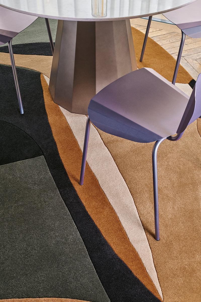 Toulemonde Bochart Polia Shape Automne Tapis Multicolore En Laine