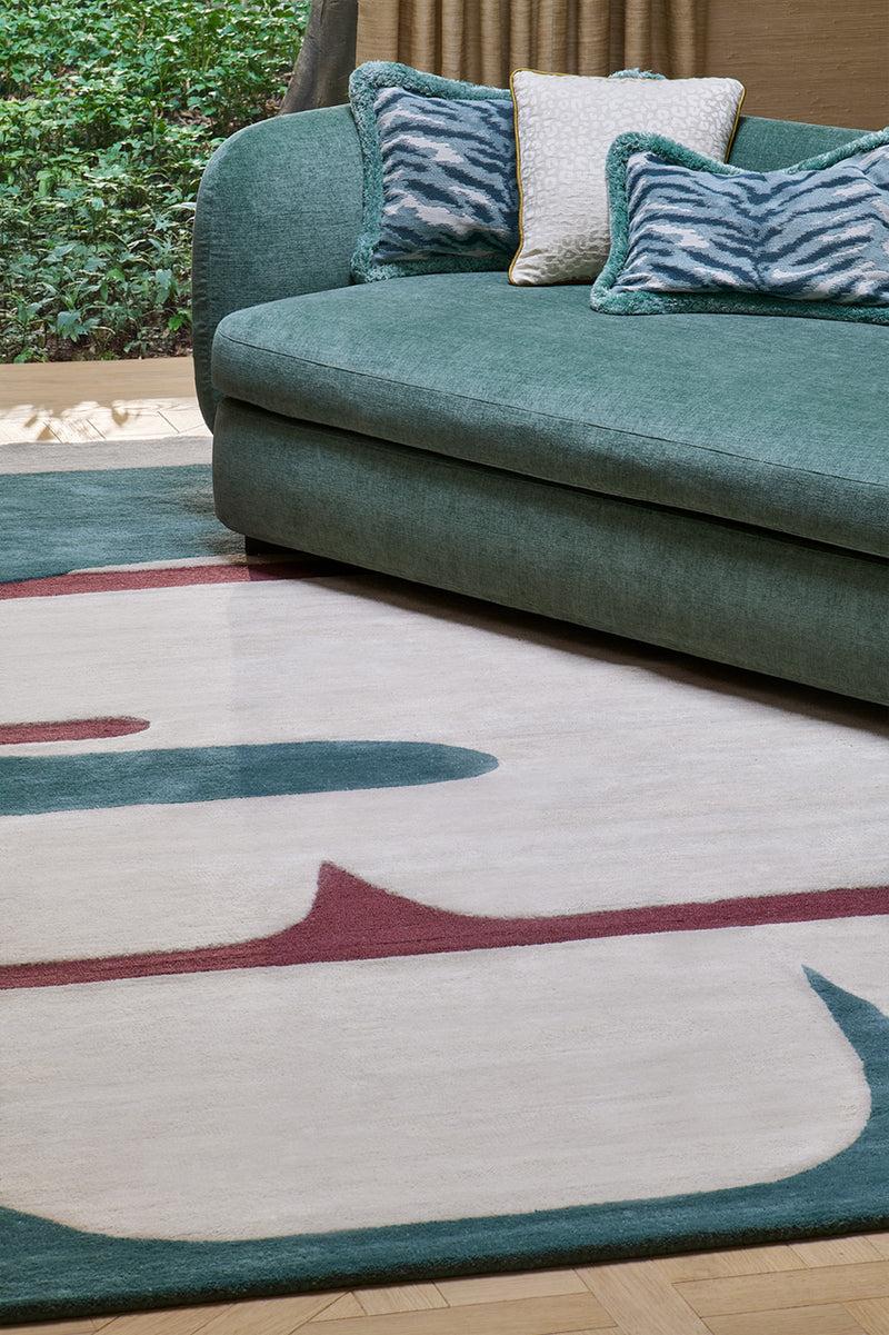 Toulemonde Bochart Pygmée Glacier Tapis Bleu En Laine
