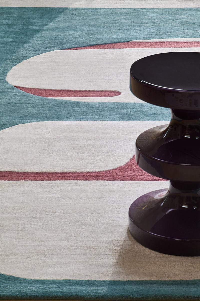 Toulemonde Bochart Pygmée Glacier Tapis Bleu En Laine