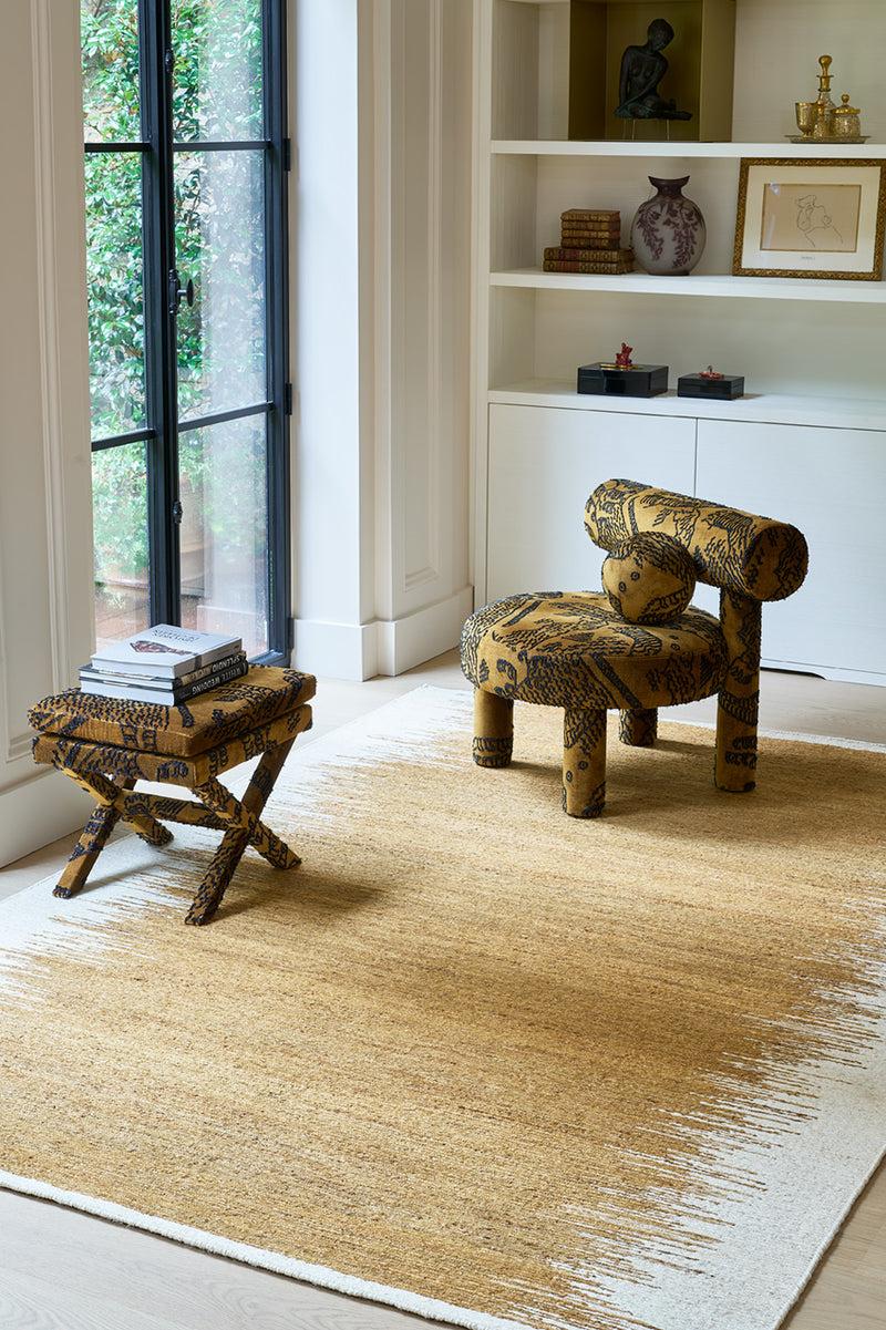 Toulemonde Bochart Saona Gold Tapis Gold 100% Golden Jute