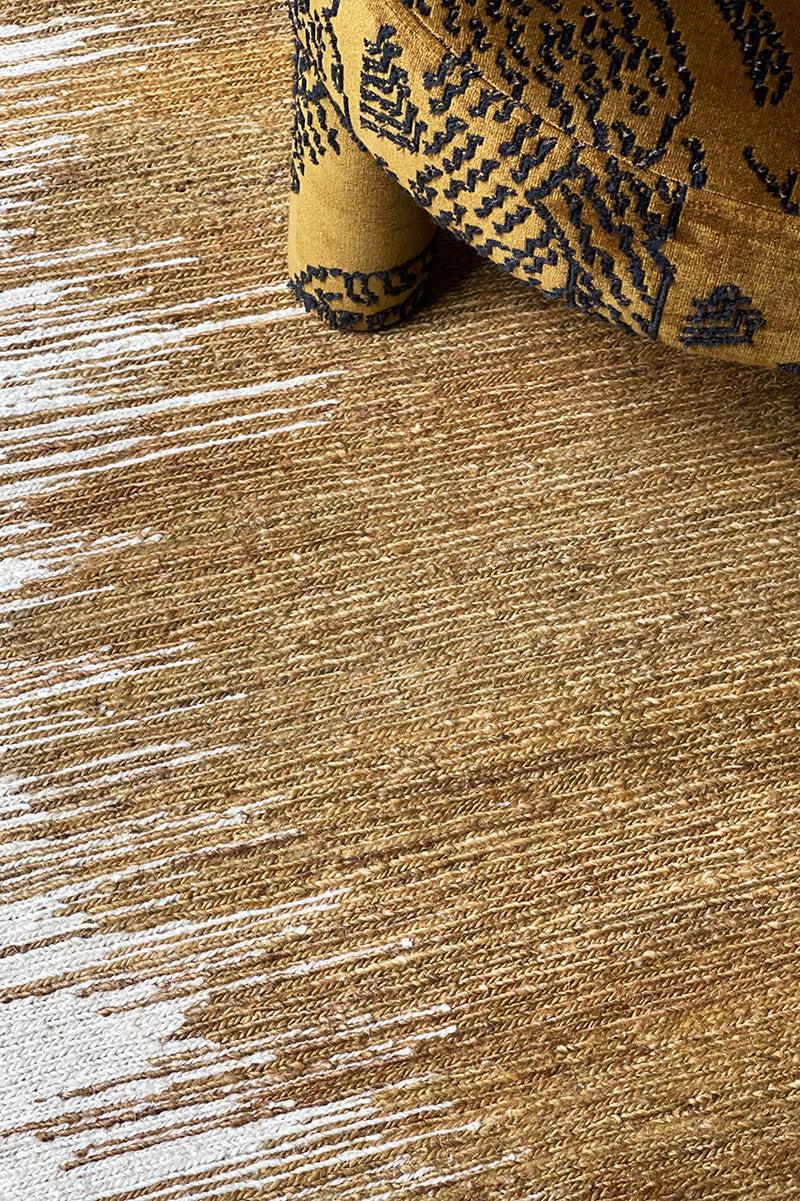 Toulemonde Bochart Saona Gold Tapis Gold 100% Golden Jute