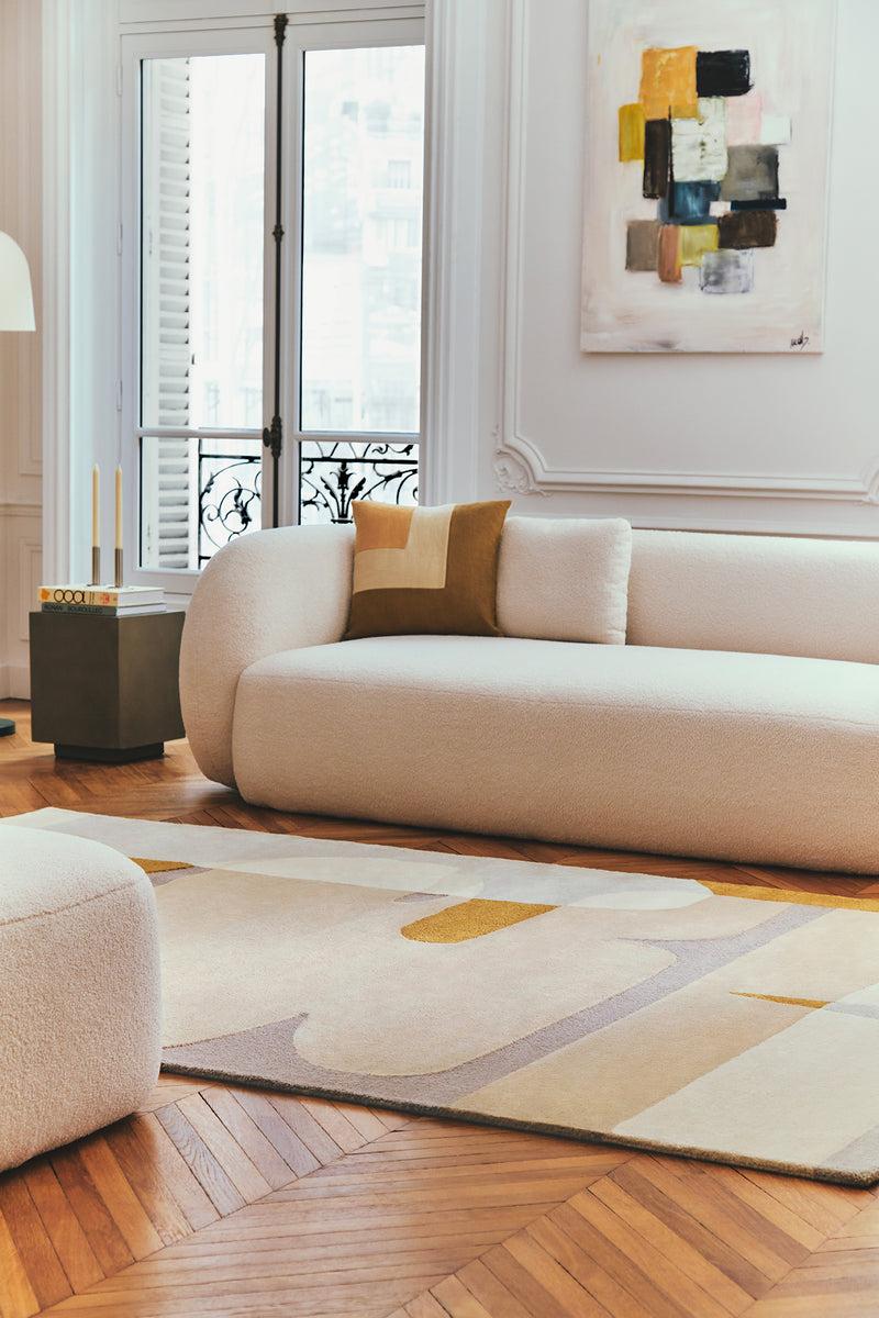 Toulemonde Bochart Sirocco Ocre Tapis Ocre En Laine