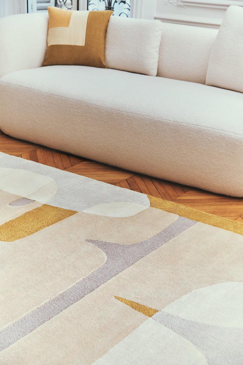 Toulemonde Bochart Sirocco Ocre Tapis Ocre En Laine