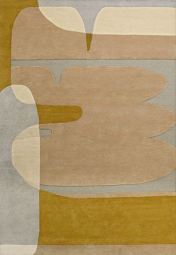 toulemonde bochart Sirocco Ocre Tapis ocre en laine