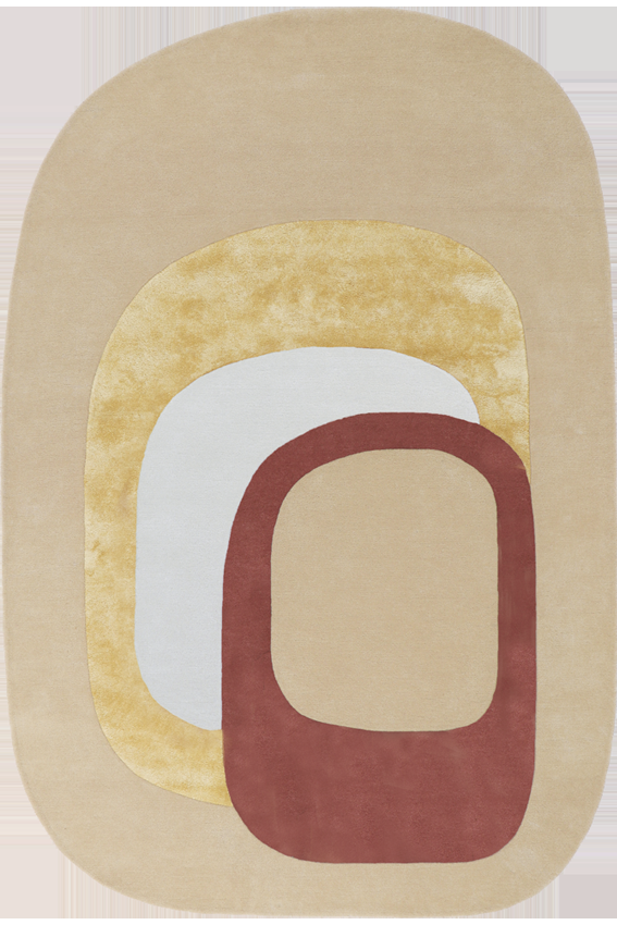 toulemonde bochart Spirit Beige Tapis beige en laine et soie végétale