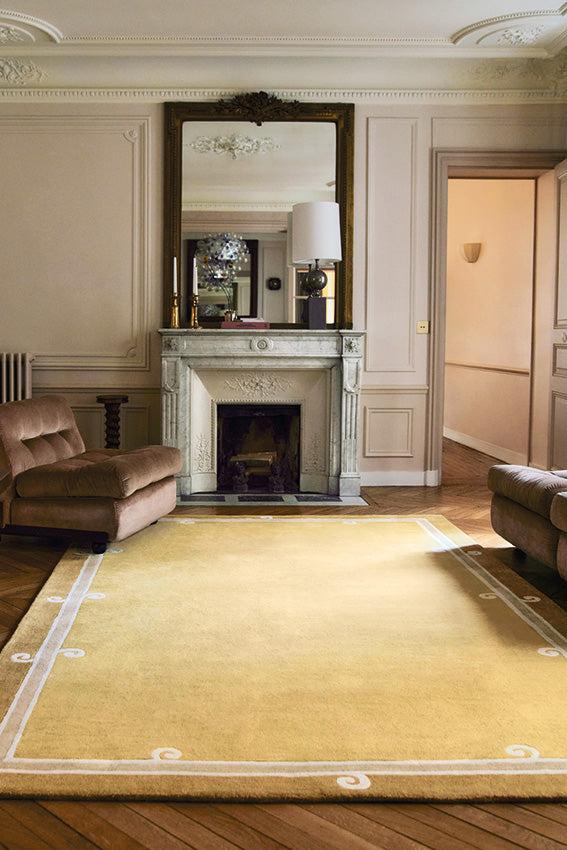 Toulemonde Bochart Syracuse Jaune Tapis Beige En Laine