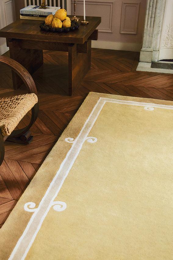 Toulemonde Bochart Syracuse Jaune Tapis Beige En Laine