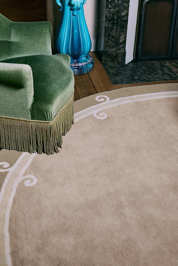 Toulemonde Bochart Syracuse Rond Naturel Tapis Beige En Laine
