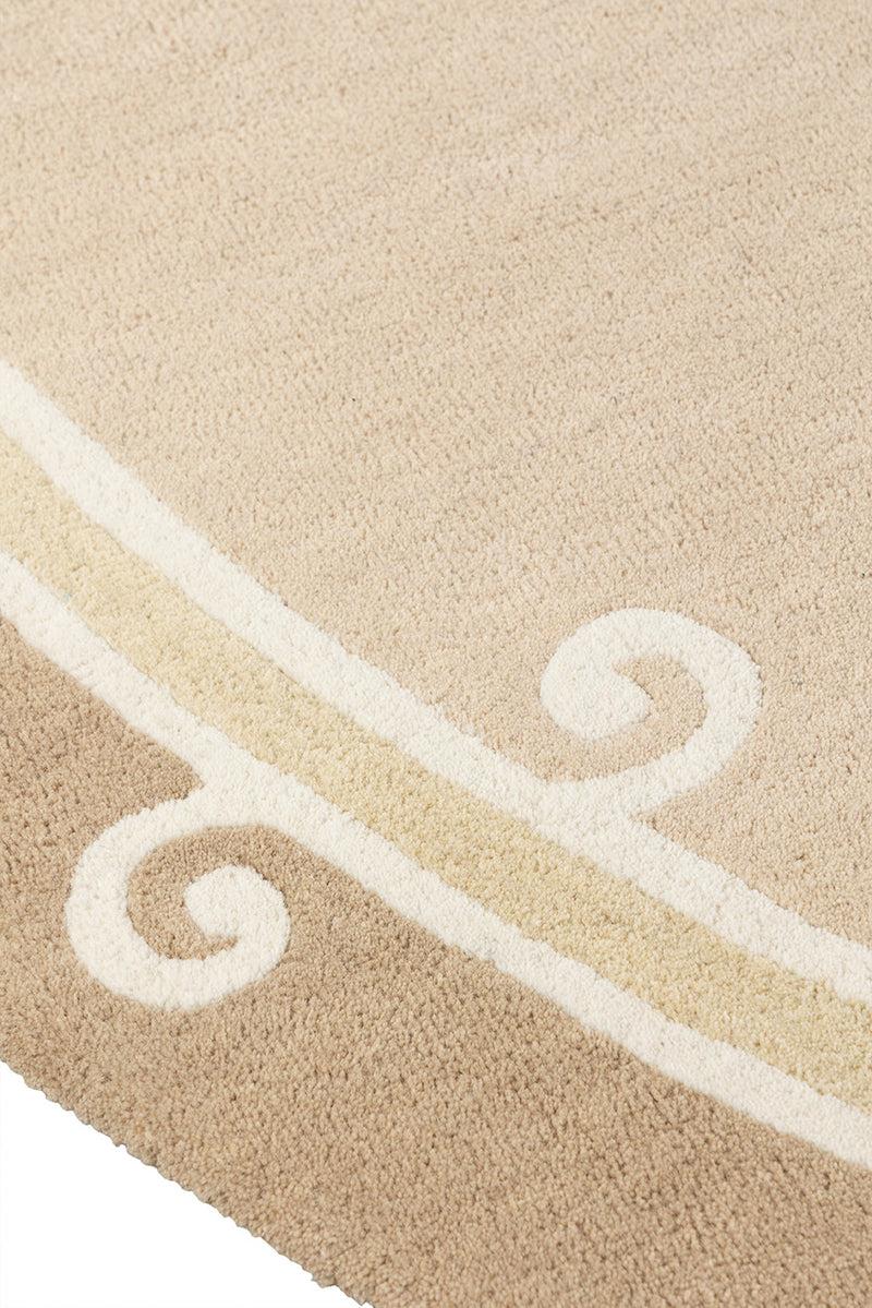 Toulemonde Bochart Syracuse Rond Naturel Tapis Beige En Laine