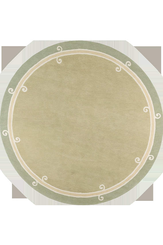 toulemonde bochart Syracuse Rond Sauge Tapis vert en laine
