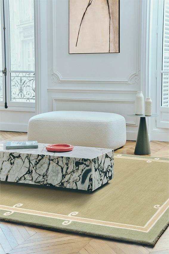 Toulemonde Bochart Syracuse Sauge Tapis Vert En Laine