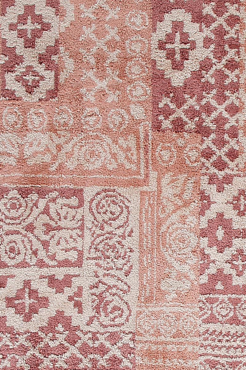 Toulemonde Bochart Tessel Corail Tapis Rose En Coton