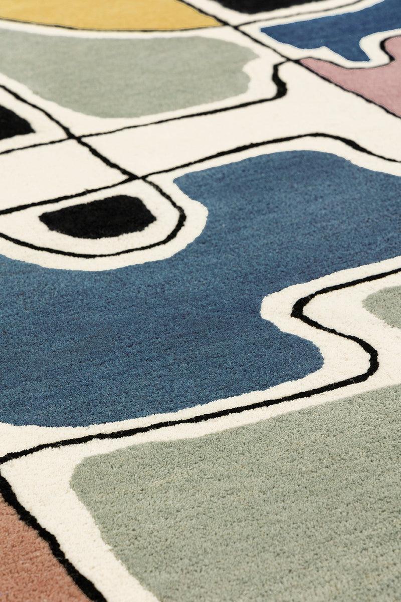 Toulemonde Bochart Tête À Tête Multi Tapis Multicolore En Laine Et Viscose