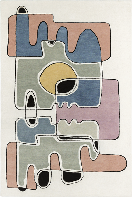 toulemonde bochart Tête À Tête Multi Tapis multicolore en laine et viscose