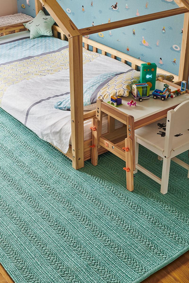 Toulemonde Bochart Torsade Celadon Tapis Vert En Polypropylène