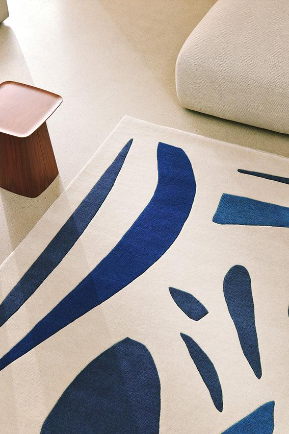 Toulemonde Bochart Alpha Bleu Tapis Bleu En Laine