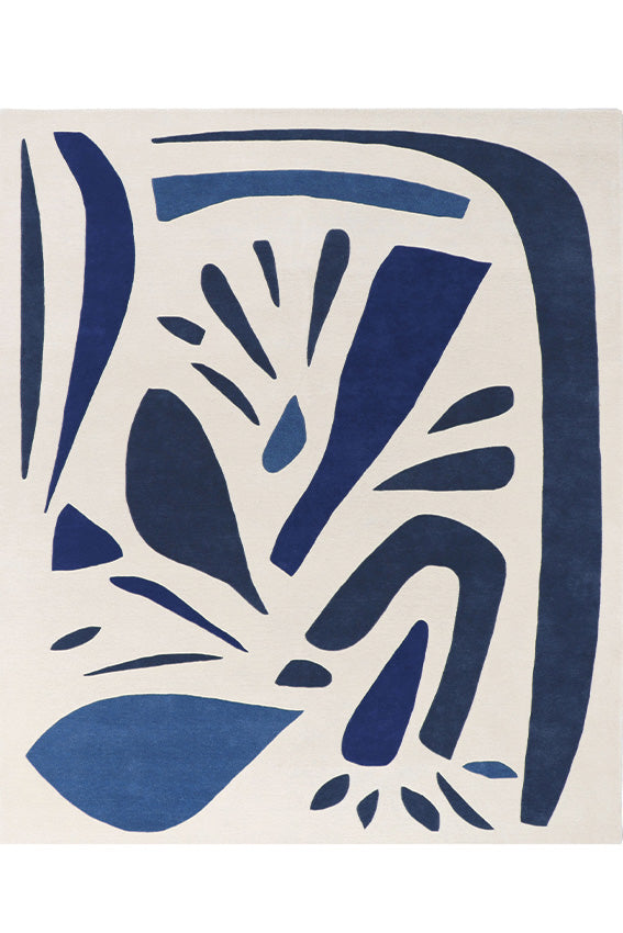 toulemonde bochart Alpha Bleu Tapis bleu en laine