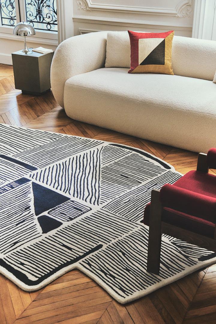 Toulemonde Bochart Antica Bleu Tapis Bleu En Laine