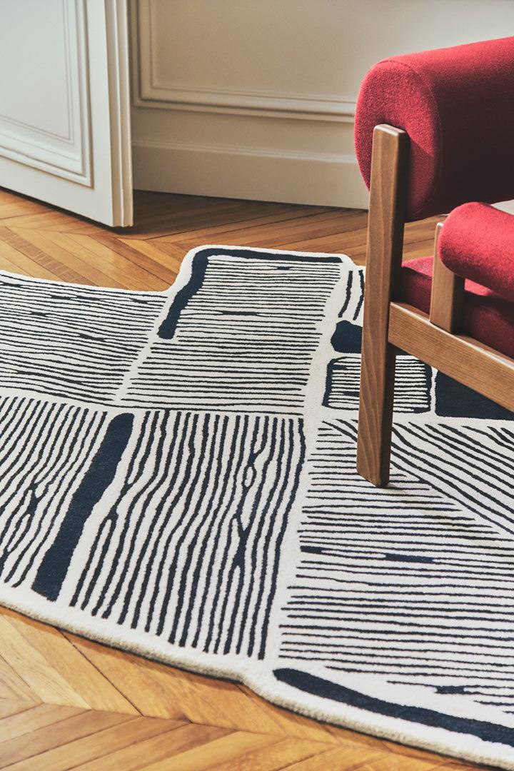 Toulemonde Bochart Antica Bleu Tapis Bleu En Laine