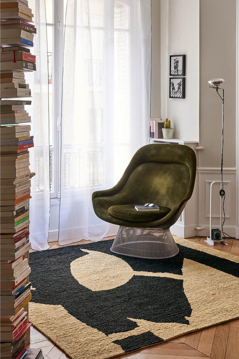 Toulemonde Bochart Arcades Noir Tapis Noir En Jute