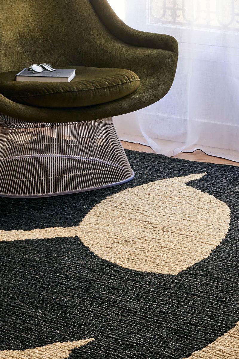 Toulemonde Bochart Arcades Noir Tapis Noir En Jute