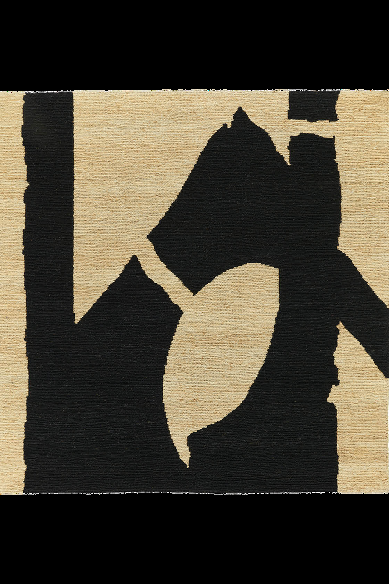 toulemonde bochart Arcades Noir Tapis noir en jute