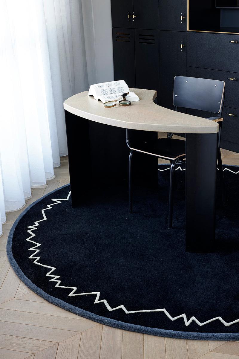 Toulemonde Bochart Baikal Noir Tapis Noir En Laine