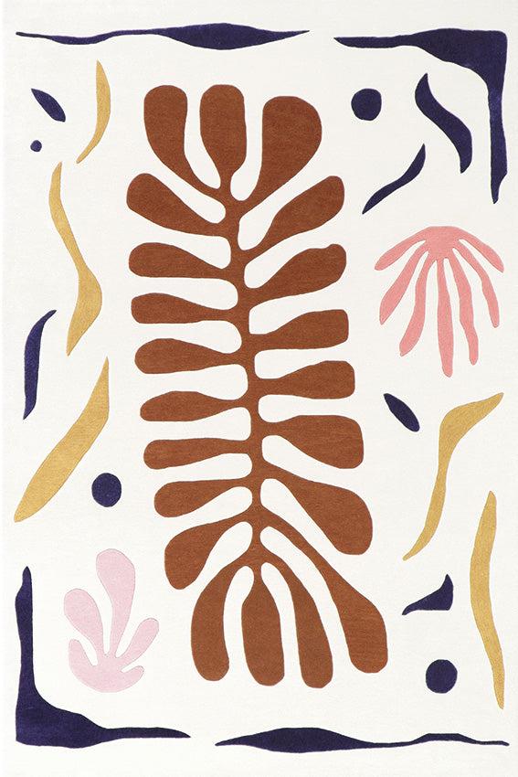 toulemonde bochart Corail Ocre Tapis brun en laine