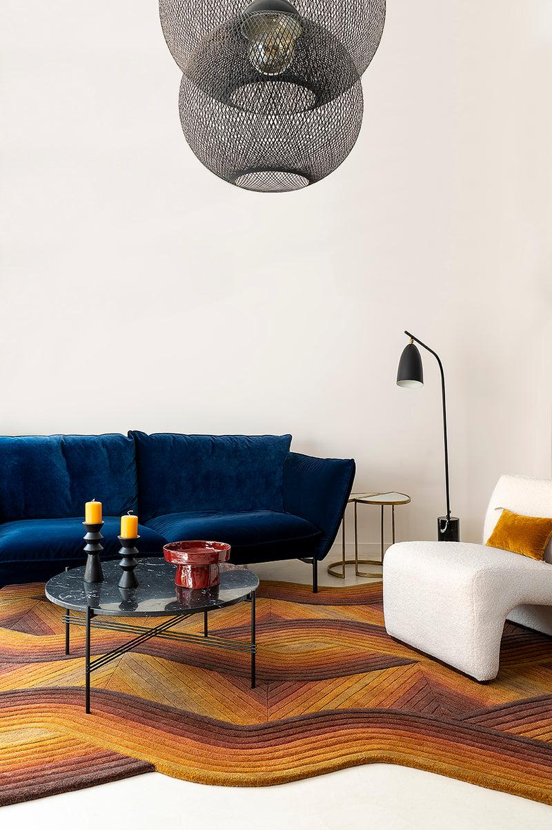 Toulemonde Bochart Flow Ocre Tapis Ocre En Laine