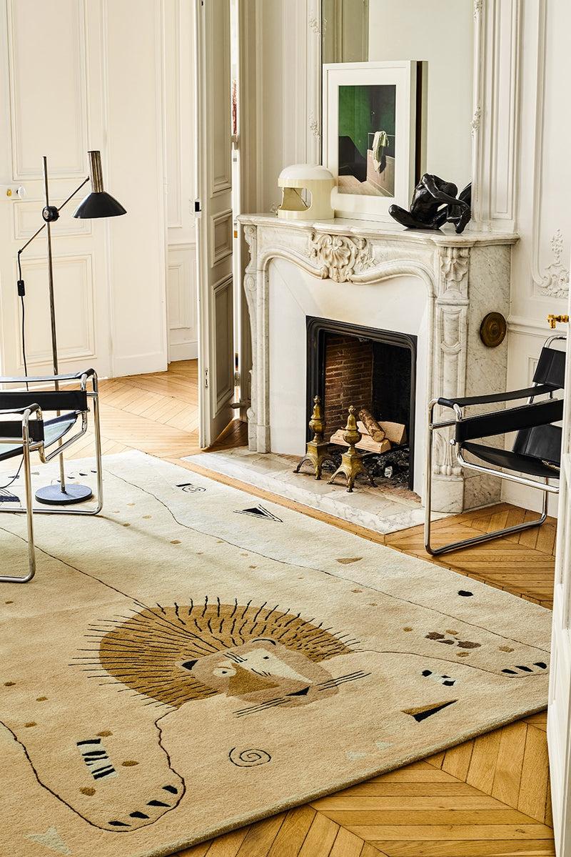 Toulemonde Bochart Lion Beige Tapis Beige En Laine