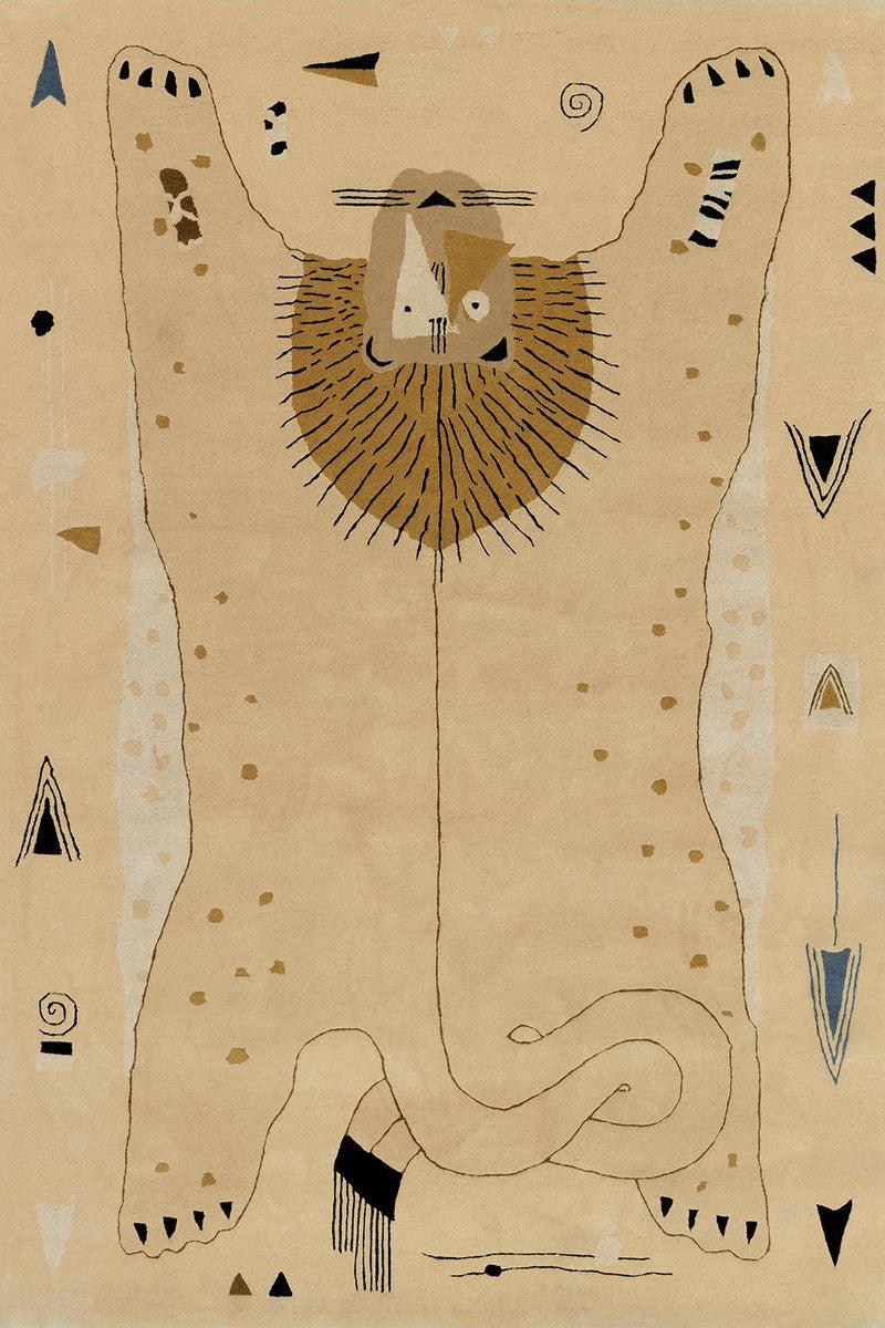 toulemonde bochart Lion Beige Tapis beige en laine