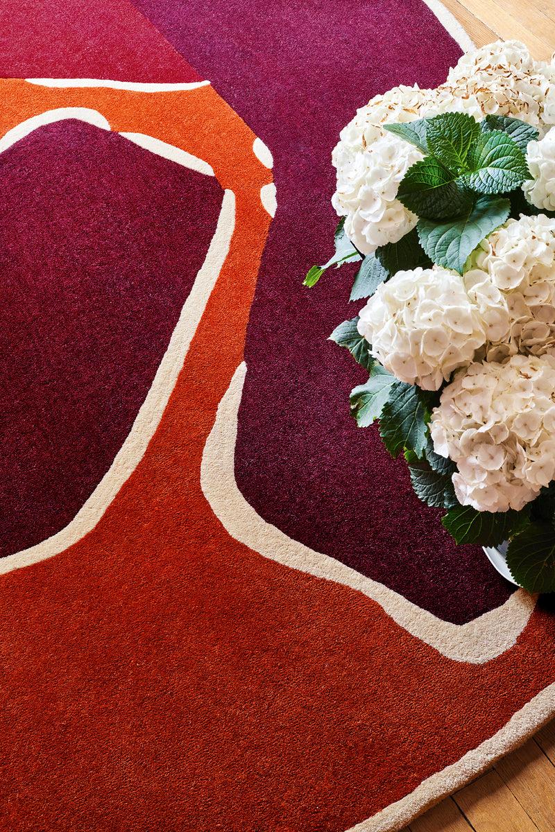 Toulemonde Bochart Muse Rouge Tapis Rouge En Laine