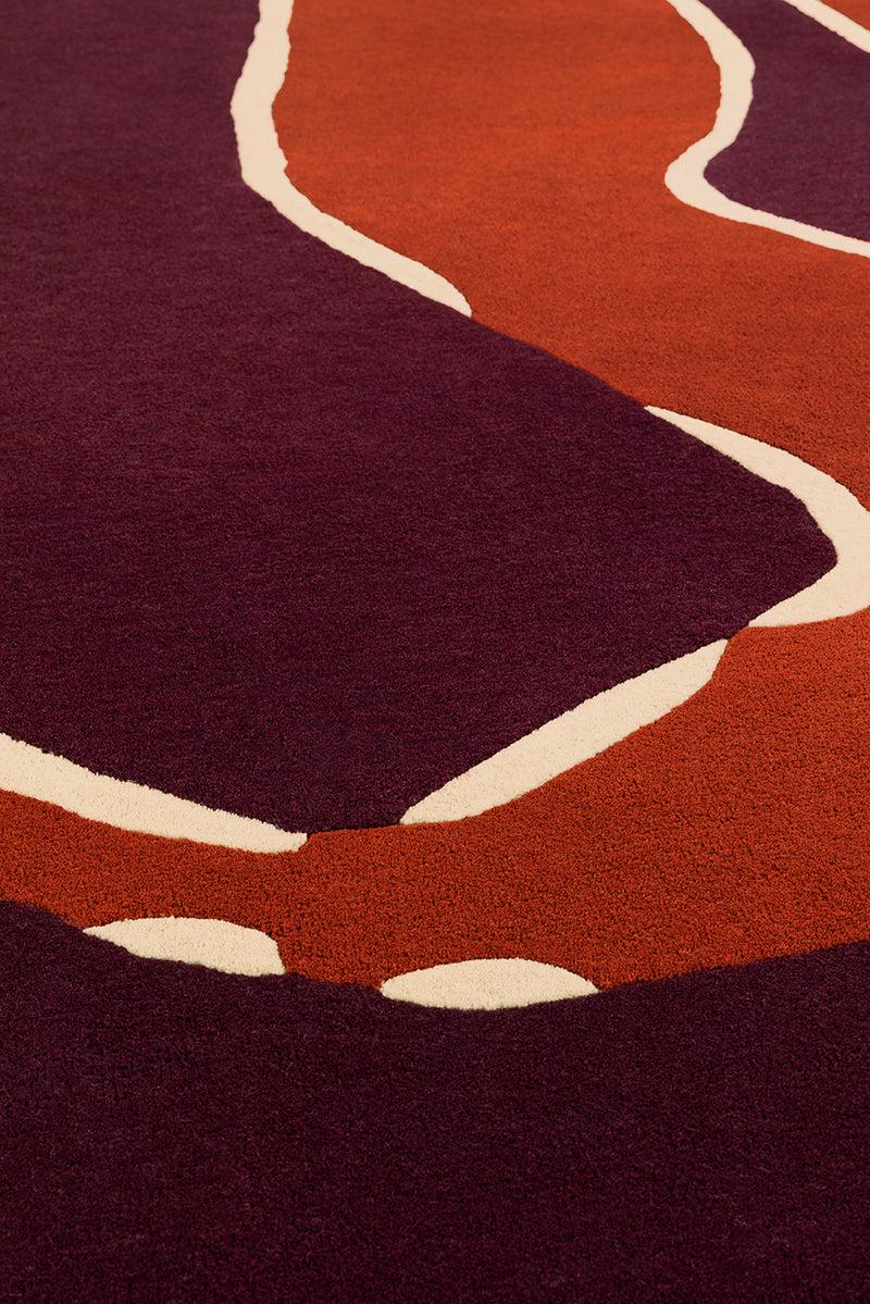 Toulemonde Bochart Muse Rouge Tapis Rouge En Laine
