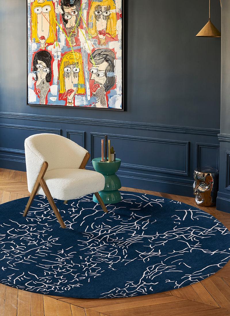 Toulemonde Bochart Nature Bleu Tapis Bleu En Laine