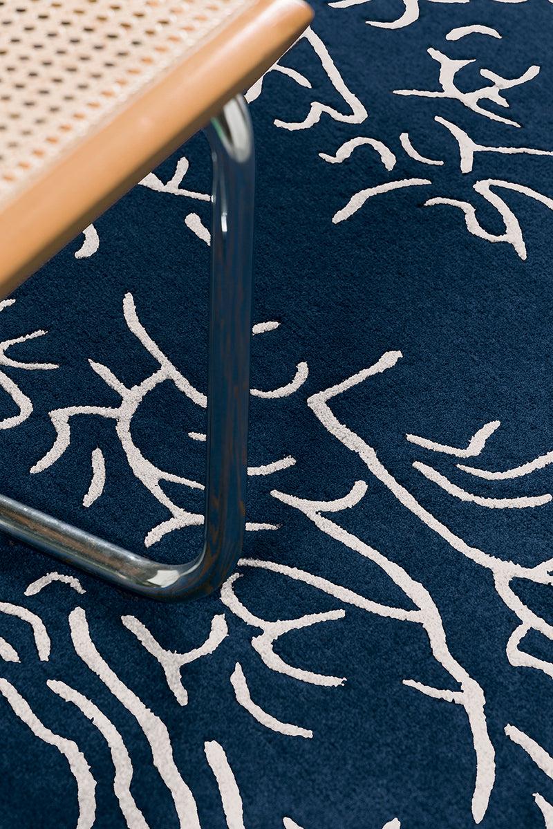 Toulemonde Bochart Nature Bleu Tapis Bleu En Laine