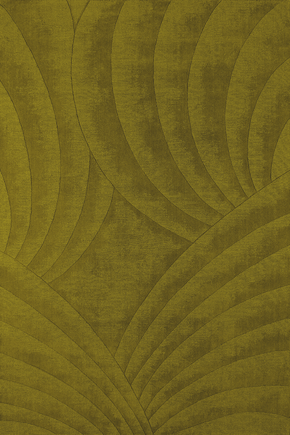 toulemonde bochart Volute Vert Tapis vert en laine