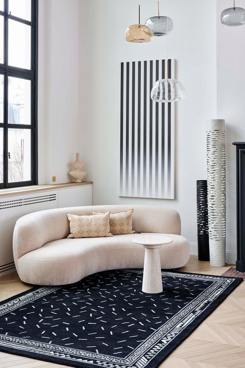 Toulemonde Bochart Trasimene Noir Tapis Noir En Laine