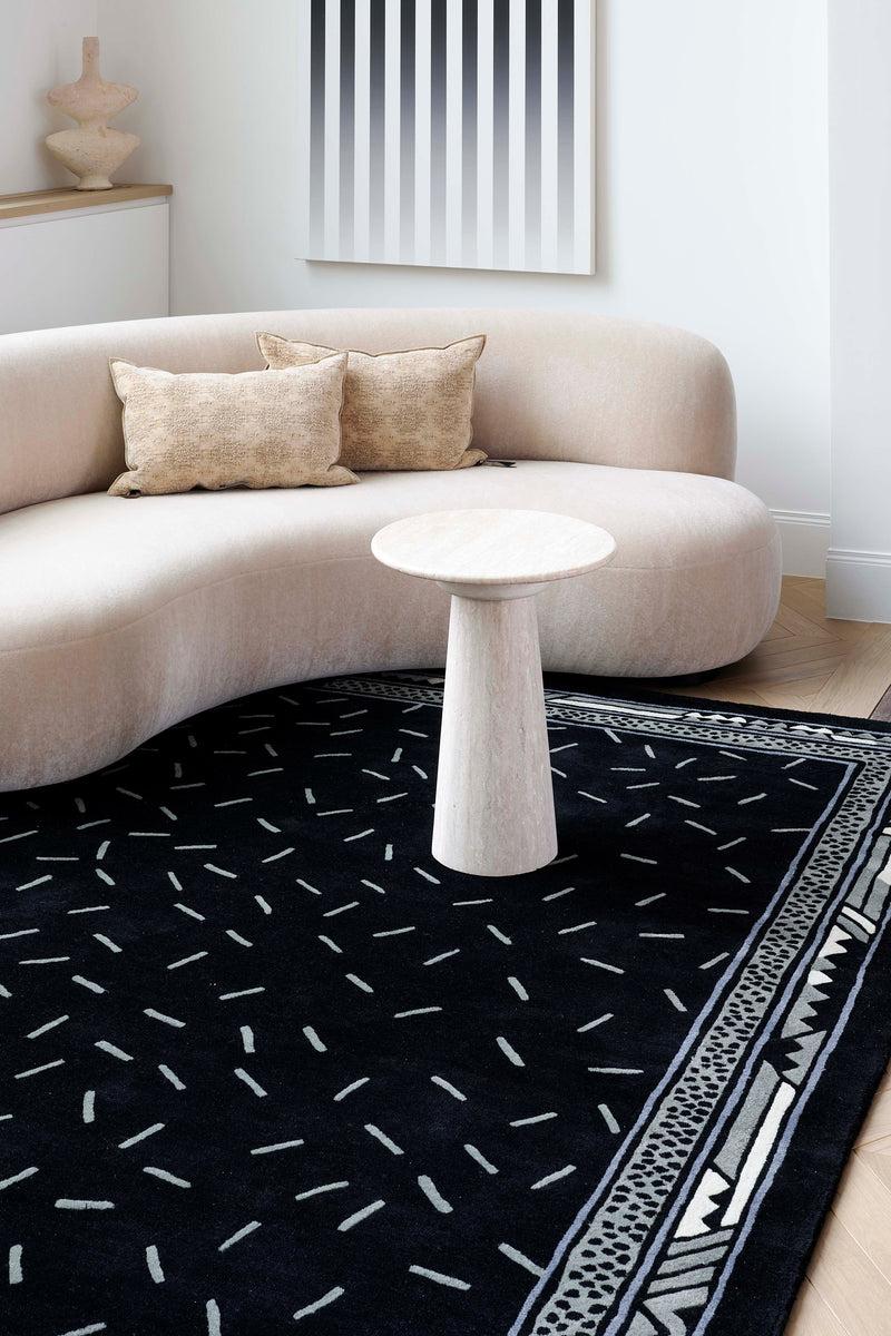 Toulemonde Bochart Trasimene Noir Tapis Noir En Laine