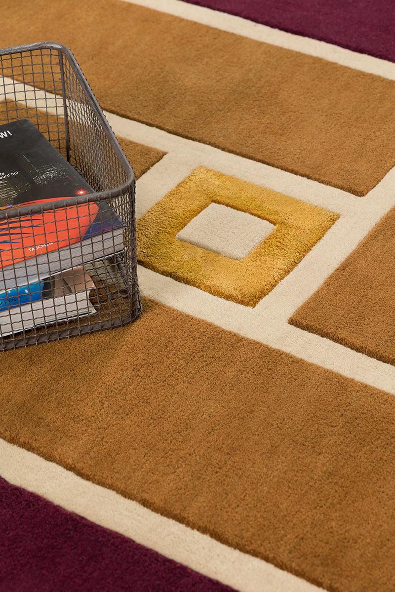 Toulemonde Bochart Vintage Bordeaux Tapis Rouge En Laine Et Viscose