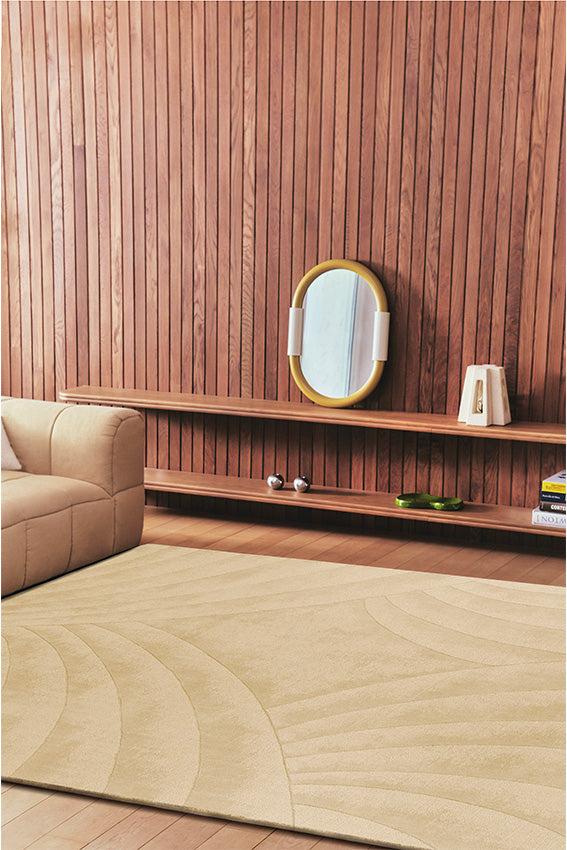 Toulemonde Bochart Volute Beige Tapis Beige En Laine