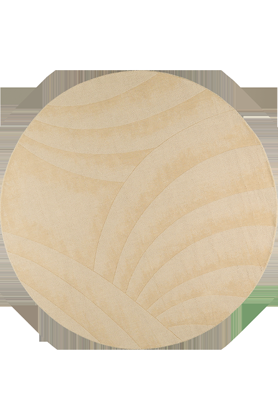 toulemonde bochart Volute Rond Beige Tapis beige en laine