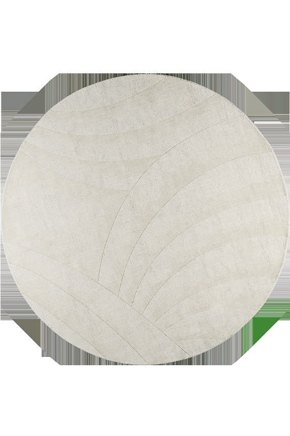 toulemonde bochart Volute Rond Ecru Tapis blanc en laine