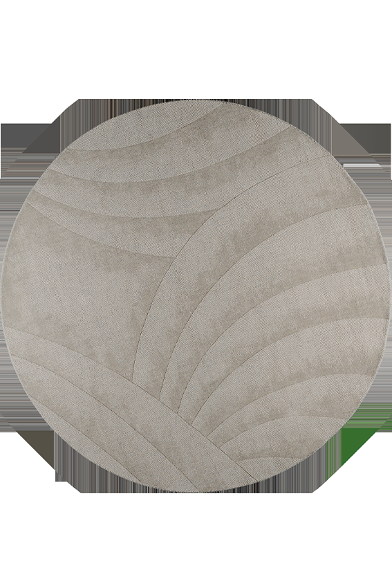 toulemonde bochart Volute Rond Silver Tapis gris en laine
