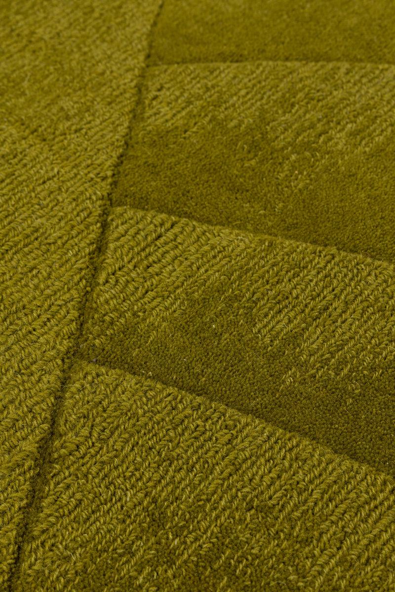 Toulemonde Bochart Volute Rond Vert Tapis Vert En Laine