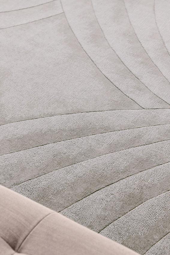 Toulemonde Bochart Volute Silver Tapis Gris En Laine